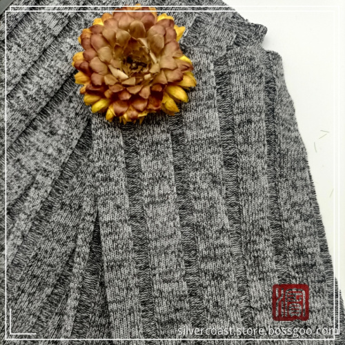 Polyester Spandex 9x4 Hacci Rib Piece Dyed Cloth